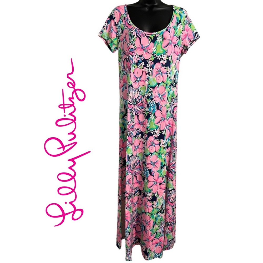Lilly Pulitzer Wynne High Tide Maxi Dress M